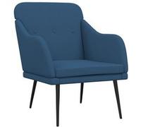 vidaXL Fauteuil Bleu 63x76x80 cm Tissu Bleu G