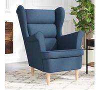 vidaXL Fauteuil 74x84x100 cm tissu bleu