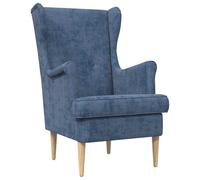 vidaXL Fauteuil Bleu ARES, Fauteuil Moderne, Assise en Tissu, Chaise relaxante, Meuble stylé pour Chambre, Durable à la Maison