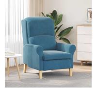 vidaXL Fauteuil bleu au style contemporain avec un bon soutien, parfait pour le salon. Résistant aux taches 42009856