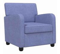 vidaXL Fauteuil Bleu Denim Tissu