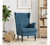 vidaXL fauteuil Bleu Velours 42029934