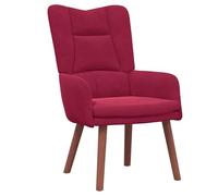vidaXL Fauteuil Bordeaux 63 x 67 x 94 cm Velours, Fauteuil Moderne, Assise en Velours, Chaise Confort, élégant et Moelleux pour Salon ou Chambre, Design Tendance