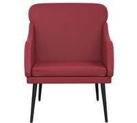 vidaXL Fauteuil Bordeaux 63x76x80 cm Similicuir Bordeaux G
