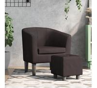 vidaXL Fauteuil Cabriolet avec Repose-pied, Chaise avec Dossier, Siège avec Accoudoirs, Canapé de Bureau Salon Chambre, 356493
