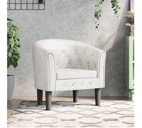 Vidaxl Fauteuil Cabriolet Blanc Similicuir Blanc