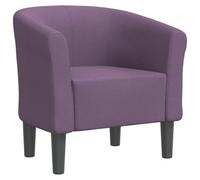 vidaXL Fauteuil Cabriolet, Chaise avec Accoudoirs, Canapé avec Dossier, Siège Rembourré, Meuble de Salon Chambre Bureau, Violet Tissu
