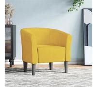 vidaXL Fauteuil Cabriolet, Chaise avec Accoudoirs, Canapé avec Dossier, Siège Rembourré, Meuble de Salon Chambre Bureau, 356448 Jaune G