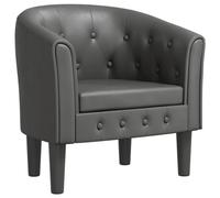 Vidaxl Fauteuil Cabriolet Gris Similicuir Gris