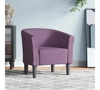 vidaXL Fauteuil Cabriolet, Chaise avec Accoudoirs, Canapé avec Dossier, Siège Rembourré, Meuble de Salon Chambre Bureau, Violet Tissu