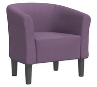 vidaXL Fauteuil Cabriolet, Chaise avec Accoudoirs, Canapé avec Dossier, Siège Rembourré, Meuble de Salon Chambre Bureau, Violet Tissu