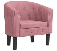 Vidaxl Fauteuil Cabriolet Rose Velours Rose