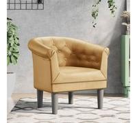 vidaXL Fauteuil Cabriolet, Chaise avec Accoudoirs, Canapé avec Dossier, Siège Rembourré, Meuble de Salon Chambre Bureau, Doré Similicuir Or G