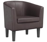 vidaXL Fauteuil Cabriolet, Chaise de Relaxation, Siège avec Dossier et Accoudoirs, Canapé de Bureau Salon Chambre à Coucher, Marron Similicuir