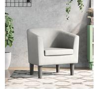 vidaXL Fauteuil cabriolet 356488 – Similicuir, dossier et accoudoirs – Blanc
