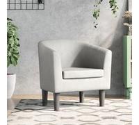 vidaXL Fauteuil Cabriolet, Chaise de Relaxation, Siège avec Dossier et Accoudoirs, Canapé de Bureau Salon Chambre à Coucher, 356488 Blanc G
