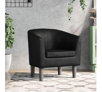 Vidaxl Fauteuil Noir Similicuir Noir