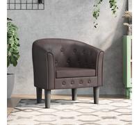 vidaXL Fauteuil cabriolet marron similicuir