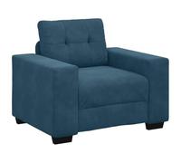 vidaXL Fauteuil canapé Bleu 100x78x80 cm Velours