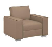 vidaXL Fauteuil canapé Cappuccino 99 x 78 x 84 cm Cuir Artificiel, Salon Moderne, Fauteuil Cosy, élégant en Simili Cuir, Meuble Minimaliste, idéal pour l'intérieur.