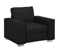 vidaXL Fauteuil canapé Noir 99 x 78 x 84 cm Cuir Artificiel, Salon Moderne, Fauteuil Cosy, élégant en Simili Cuir, Meuble Minimaliste, idéal pour l'intérieur.