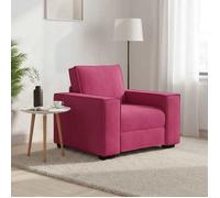 vidaXL Fauteuil canapé rouge bordeaux 100x78x84 cm velours 4105004