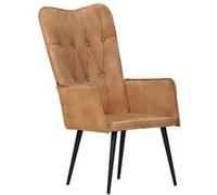 vidaXL Fauteuil canvas bruin Marron G