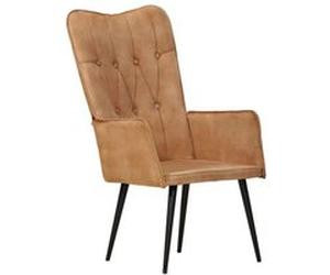 vidaXL Fauteuil canvas bruin Marron G