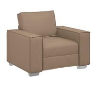 vidaXL Fauteuil Cappuccino 100 cm Simili Cuir, Salon, canapé Moderne, Coussin élégant, Design Respirant, Simili Cuir, Fauteuil Ergonomique, assises Confortables