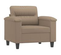 vidaXL Fauteuil – Siège avec coussin, chaise de relaxation avec dossier, simili cuir cappuccino