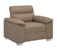 vidaXL Fauteuil Cappuccino 60 cm Similicuir, Fauteuil canapé Simple, Fauteuil d'appoint, Fauteuil de Relaxation, Fauteuil de Salon, Fauteuil TV