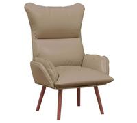 vidaXL Fauteuil Cappuccino 69 x 74 x 93 cm Cuir Artificiel, Fauteuil élégant, Assise Moderne, Chaise intérieure Ergonomique, Confortable et Solide pour Le Salon