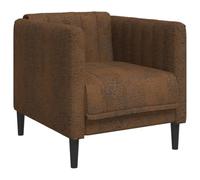 vidaXL Fauteuil, Chaise de Relaxation avec Accoudoirs et Dossier, Canapé avec Pieds, Fauteuil TV de Salon, Moderne, Marron Similicuir Daim