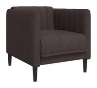 vidaXL Fauteuil, Chaise de Relaxation avec Accoudoirs et Dossier, Siège avec Pieds, Fauteuil TV de Salon Salle de Séjour, Moderne, Marron Foncé Tissu