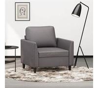 Vidaxl Fauteuil Gris 60 Cm Similicuir Gris