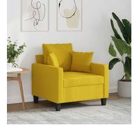 vidaXL Fauteuil Jaune clair 60 cm Tissu Jaune G