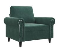 vidaXL Fauteuil, Chaise de Relaxation avec Dossier et Repose-Pied, Siège Inclinable, Fauteuil TV de Salon, Moderne, Vert 359511