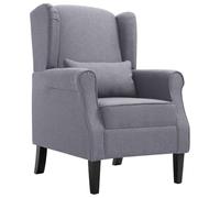 vidaXL Fauteuil Chaise de Salon Siège de Salon Fauteuil de Chambre Siège de Bureau Fauteuil de Salle de Séjour Maison Interieur Gris Foncé Tissu