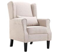 Vidaxl Fauteuil Beige Tissu Beige