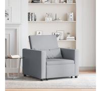 vidaXL Fauteuil convertible 3-en-1 en tissu gris clair