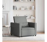 vidaXL Fauteuil convertible 3-en-1 gris foncé en tissu
