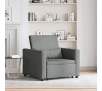 vidaXL Canapé-lit simple gris foncé 90 x 165 x 87 cm Tissu