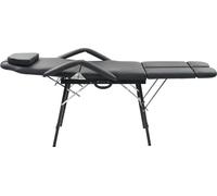 vidaXL Fauteuil cosmétique portable similicuir 185x78x76 cm noir