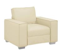 vidaXL Fauteuil crème 59 cm en Simili Cuir