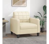 Fauteuil Crème 60 cm Similicuir