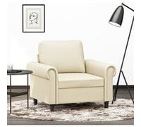 Fauteuil Crème 60 cm Similicuir