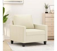 Vidaxl Fauteuil Crème 60 Cm Similicuir