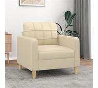 vidaXL Fauteuil 60 cm Tissu Crème