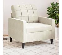 Vidaxl Fauteuil Crème 60 Cm Velours