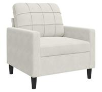 vidaXL Fauteuil Crème 60 cm en velours